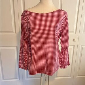Laundry by Shelli Segal - Puff Sleeve Gingham Blouse – Size L